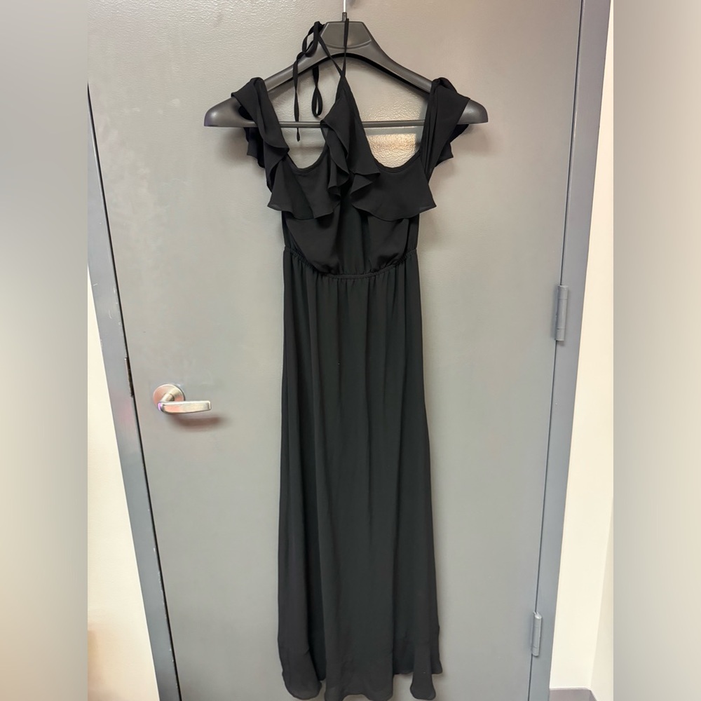 Elegant Black Ruffle Dress